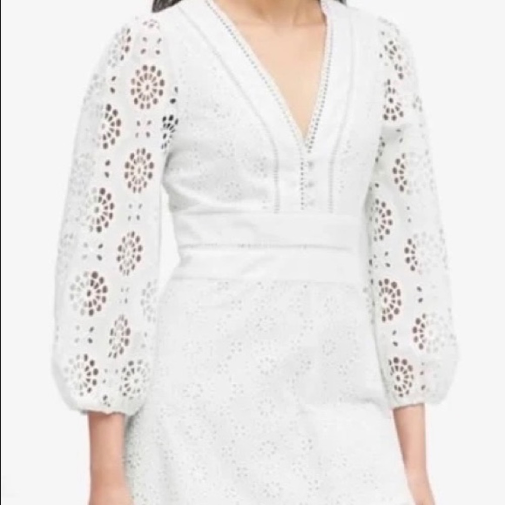 Banana Republic White Eyelet Dress